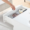 Coffee Table Black White High Gloss Top Large Storage Drawers Home Office Study