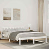 Long Bed Frame without White 160x210 Solid Wood Pine W9F0