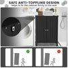Bathroom Floor Storage Cabinet Free Standing Storage Organizer-Black