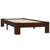 Bed Frame Dark Brown Solid Pine Wood 100x200 G0Z7