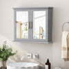 Bathroom Wall Cabinet 2-Tier Medicine Cabinet Storage Organizer with Mirror