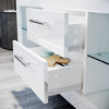 High Gloss TV Stand White Unit Cabinet 130cm Cupboard With LED Light & Drawers
