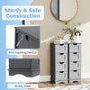 Bathroom Storage Cabinet with 4 Drawers Freestanding Organizer Grey