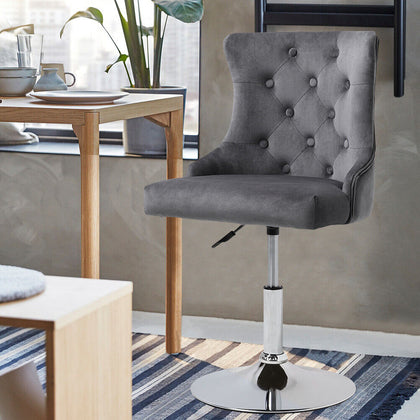 1/2Pcs Kitchen Island Bar Stools Swivel Velvet Upholstered Breakfast Pub Chairs