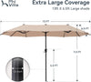 Large Parasols Patio Umbrella Outdoor Umbrella Double-Sided Market Umbrella 13ft