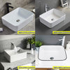 Modern Ceramic Sink Bathroom Cloakroom Wash Basin Counter Top 480mm / 400mm UK