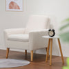 Modern Accent Chair Sherpa Fabric Upholstered Leisure Armchair Single Sofa Chair