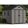 8x12FT Outdoor Garden Storage shed Gabled Plastic Tool Shed with Foundation Lock