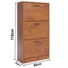 3 Drawer Shoe Cabinet Storage Cupboard Unit Shoe Rack Wooden Stand Organiser