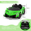 Licensed Lamborghini 4WD Kids Ride-on Toy with LED Lights-Green