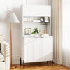 Kitchen White Pantry Cabinet Kitchen Storage Hutch Freestanding Buffet Sideboard