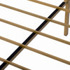4ft6 Double Gold Metal Bed Frame with Drawer Storage Headboard Charging Station