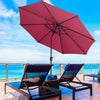 3M Outdoor Garden Round Parasol Sun Shade Patio Hanging Umbrella with Crank Tilt