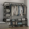Heavy Duty Metal Double Rail Clothes Garment Hanging Rack Shelf Display Stand UK