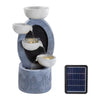 Solar Powered Water Feature Outdoor Fountain Garden Ornament LED Statue Lights