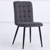 Dining Chairs Set of 4 Velvet Fabric Padded Seat Metal Legs Backrest Home Office