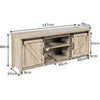 Wooden TV Cabinet Entertainment Center Sliding Door TV Stand for 60” TV Grey