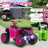 Kids Ride on Car 24V Soft Start Electric Vehicle with LED Lights-Pink