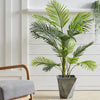 Artificial Palm Plant Fake Tree Potted Home Office Décor, 130cm4ft Height, Green