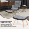 High Back Rocking Chair with Footstool Lazy Cozy Leisure Seating for Living Room