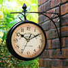Outdoor Garden Paddington Station Wall Clock Double Sided Hanging Bracket Clock
