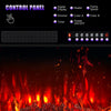 Electric Fireplace Flame Effect Heater, Timer&12 Color LED Light Remote Control