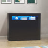 2 Doors LED Sideboard Cabinet High Gloss Cupboard Storage Furniture Black