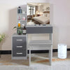 Dressing Table With Drawers Mirror Stool Set Makeup Desk Vanity Table Bedroom