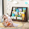 Toddler Display Stand Shelf Kids Bookcase Cabinet-Coffee