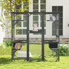Large Wooden Cat House Kitten Cage Enclosure Walk-in Cat Kennel with 7 Platforms