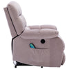Electric Power Lift Riser Recliner Chair Fabric Heat & Massage Armchair Beige