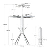 4-Legged Drying Rack Portable, Foldable Drying Rack Clothing with 16 Drying Arms