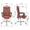 Executive Office Chair Swivel Recliner Computer Desk Gaming Chair with Footrest