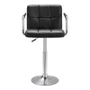 2Pcs Square Island Bar Stools PU Leather Kitchen Counter Club Chair Arm Swivel