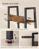 Ladder Shelf 5-Tier Narrow Shelf Bookshelf Rustic Brown and Black LLS109B01