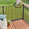 Classic Black Metal Decking Panels Metal Steel Deck Spindles Balusters Easy Fix