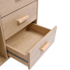 Rattan Buffet Cabinet Storage Sideboard Bar Accent Cabinet 1 Door and 4 Drawers