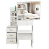 Dressing Table With Drawers Mirror Stool Set Makeup Desk Vanity Table Bedroom