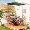 2 Metre Parasol Round with Push Button Tilt, Outdoor Table Parasol Umbrella