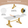 Tribesigns 160cm Rectangular Dining Table for 4 to 6, Modern White Kitchen Table