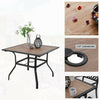 Patio Dining Table Bistro Table Outdoor Furniture Garden Table w/Umbrella Hole