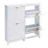 Shoe Storage Cabinet Cupboard 4 Door Hallway Organiser Compact Space Saver