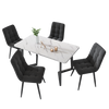Dining Chairs Set of 4 Velvet Kitchen Living Room Lounge Counter Chairs in Grey