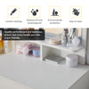 4 Drawers White Dressing Table Set Makeup Desk with Mirror Stool Shelf Storage