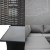 Garden Rattan Furniture Set 9 Seater Lounger Sofa Footstool Glass Table Black