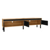 Mid Century Modern 3 Door TV Unit Large TV Stand Cabinet with Storage Media Unit