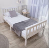 White 3ft Single Wooden Bed Frame Solid Pine Wood Furniture Shaker Stylish
