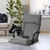Gaming Floor Chair 14-Position Adjusting Backrest Comfortable Lazy Sofa-Grey