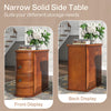 Tribesigns Solid Wood End Table, 2-Drawer Narrow Side Table,No Assembly Required