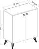 LEMİ MULTIPURPOSE SHOE CABINET FINISHED IN BLACK ,WHITE & CHROME
